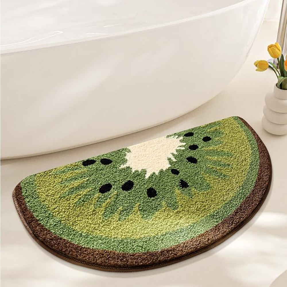 Kiwi Fruit Bath Mats Cute Bathroom Rugs