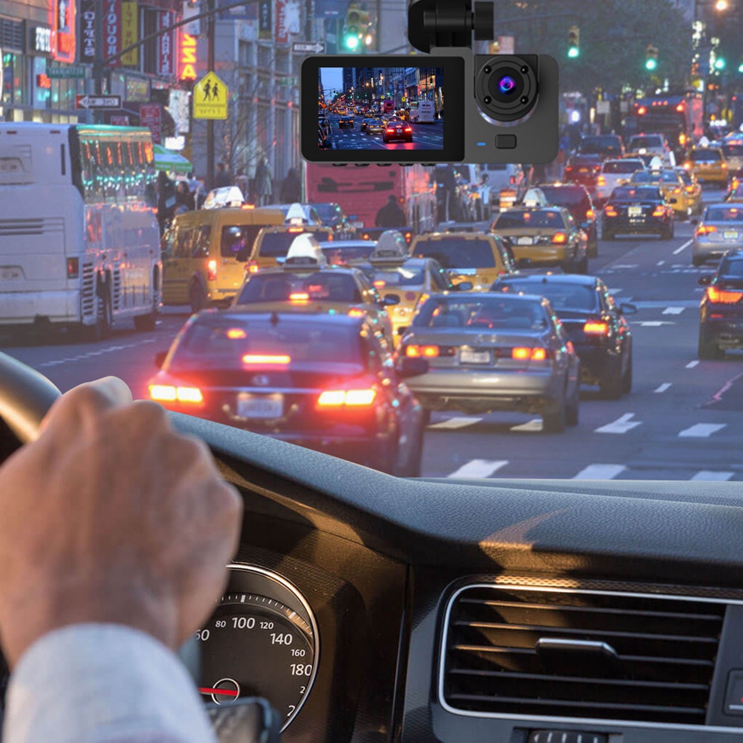 3 Channel Dash Cam Front Inside Rear for Vehicles