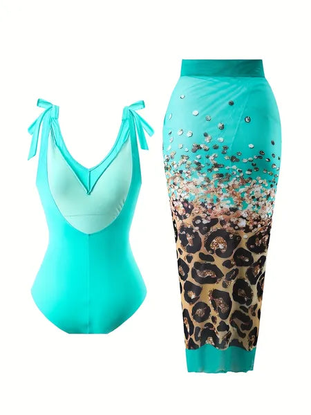 Slimming Retro Print, Popular Swimwear Set