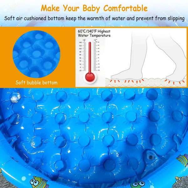 51x13In Inflatable Swimming Pool For 3 Kids