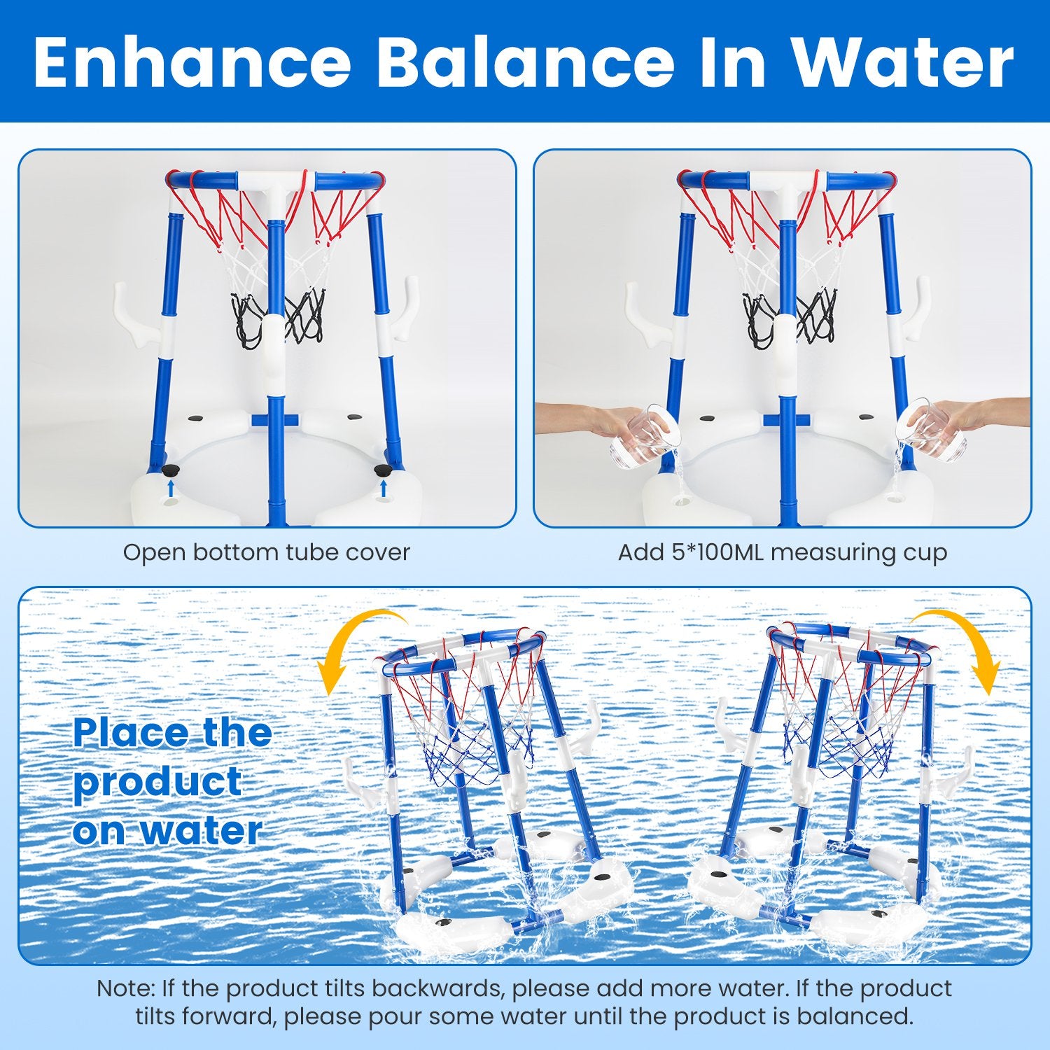 1Set Summer Pool Basketball Hoop Toy