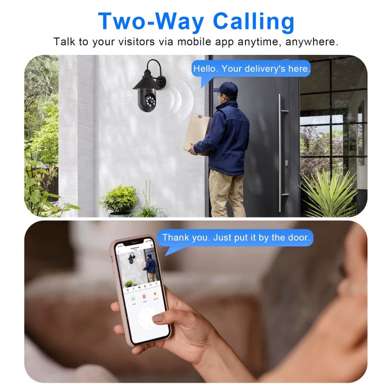 Light Bulb Security Camera 2.4GHz 5G with Wi-Fi
