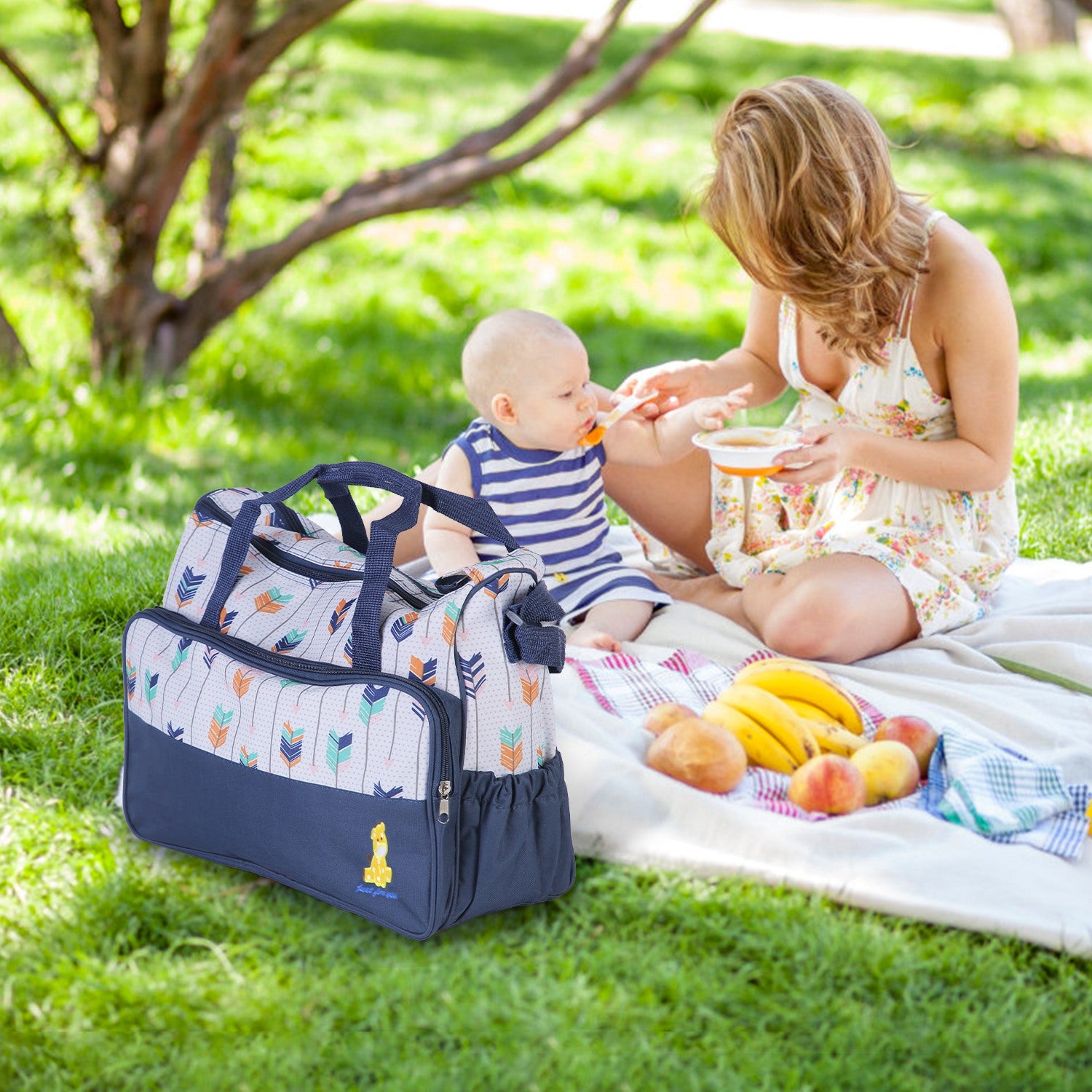 5Pcs Baby Nappy Diaper Bags
