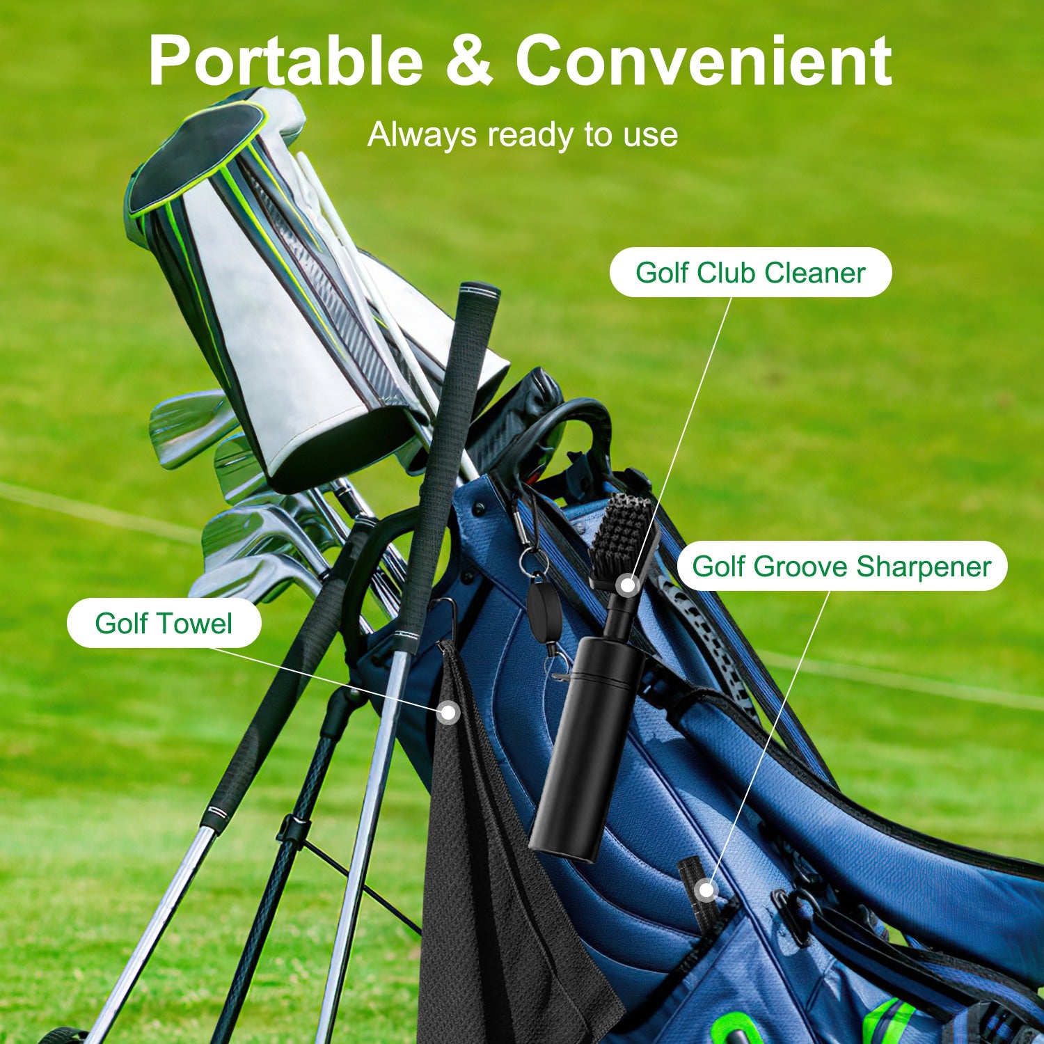 1Pc 3 In 1 Golf Club Cleaning Kit Golf Club