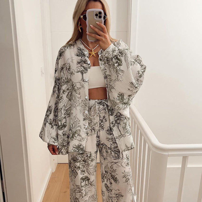 Breathable Long-sleeve Pajamas For Women