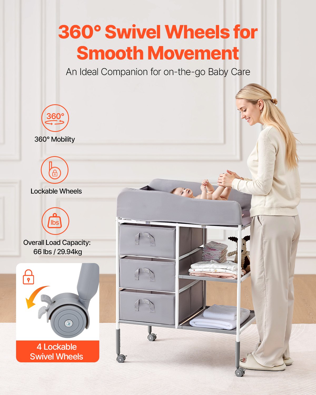 Baby Changing Table, Portable Diaper Change Station