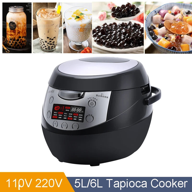 Tapioca Cooker Milk Tea Shop Pearl Cooker Bubble Tea Pearl Warmer Pot Taro ball Sago Red Bean Cooker Machine 900W
