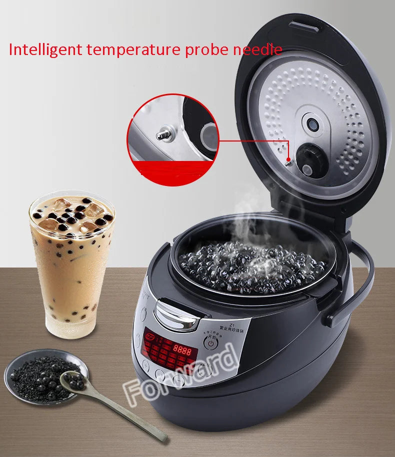 Tapioca Cooker Milk Tea Shop Pearl Cooker Bubble Tea Pearl Warmer Pot Taro ball Sago Red Bean Cooker Machine 900W