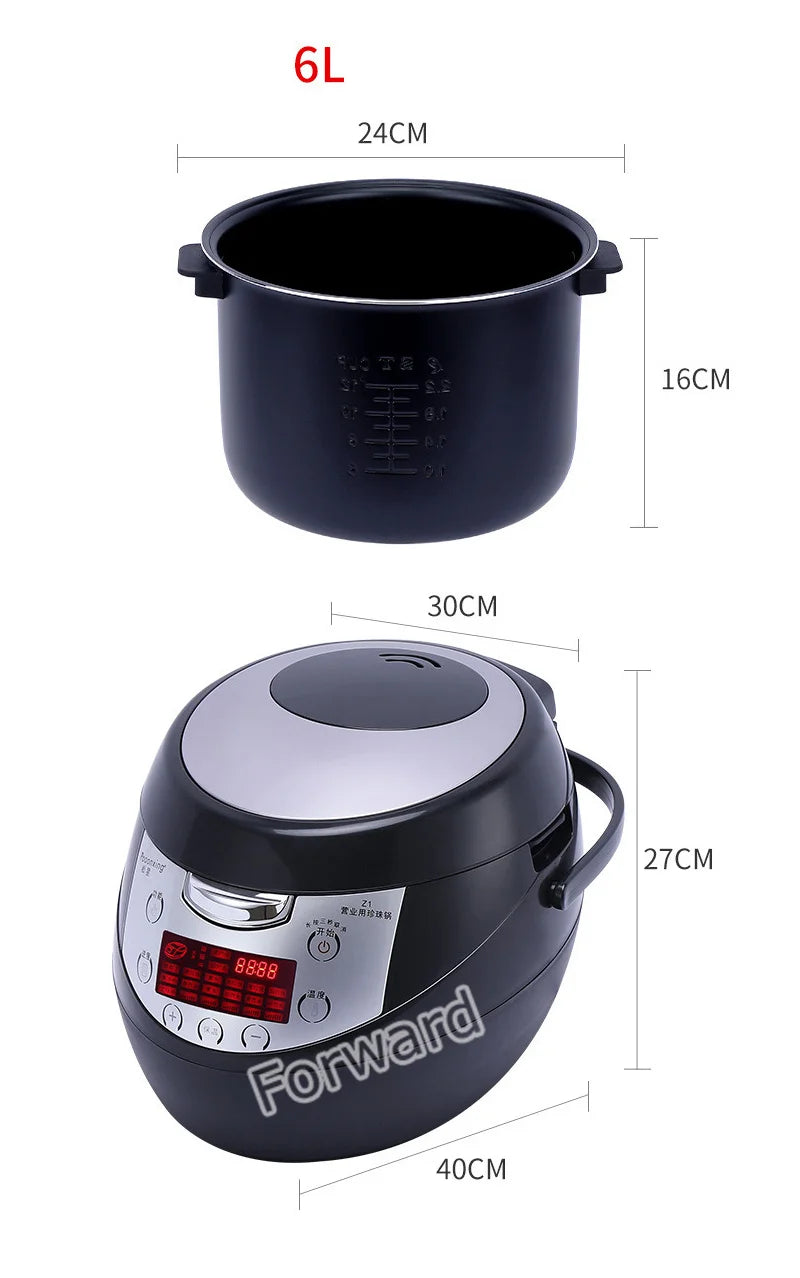Tapioca Cooker Milk Tea Shop Pearl Cooker Bubble Tea Pearl Warmer Pot Taro ball Sago Red Bean Cooker Machine 900W