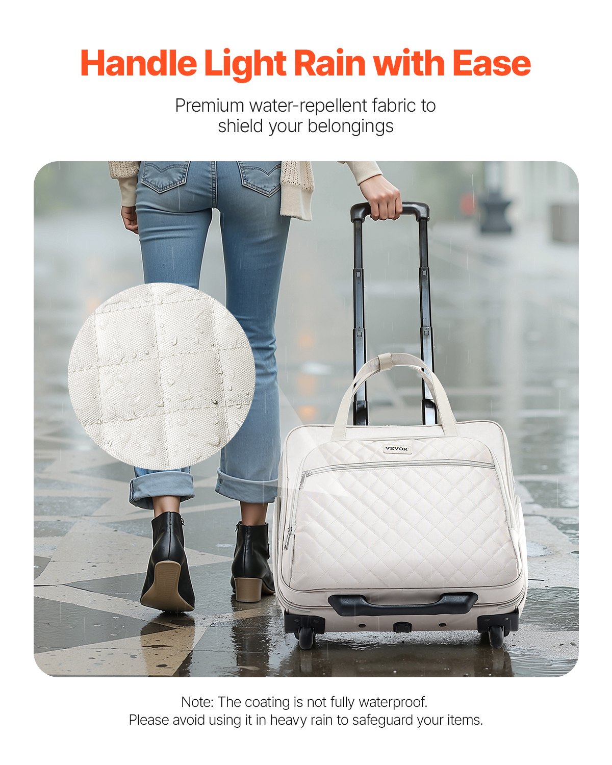 Rolling Laptop Bag, Fits Up To 15.6 Inch Laptop