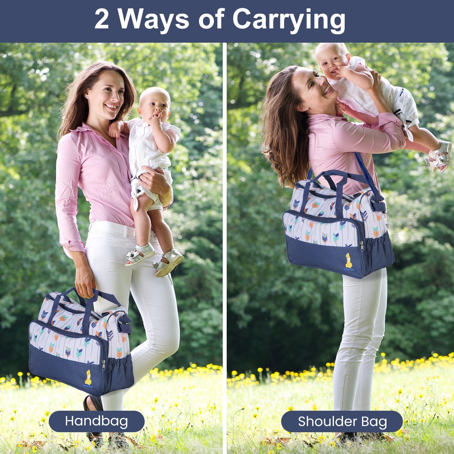 5Pcs Baby Nappy Diaper Bags