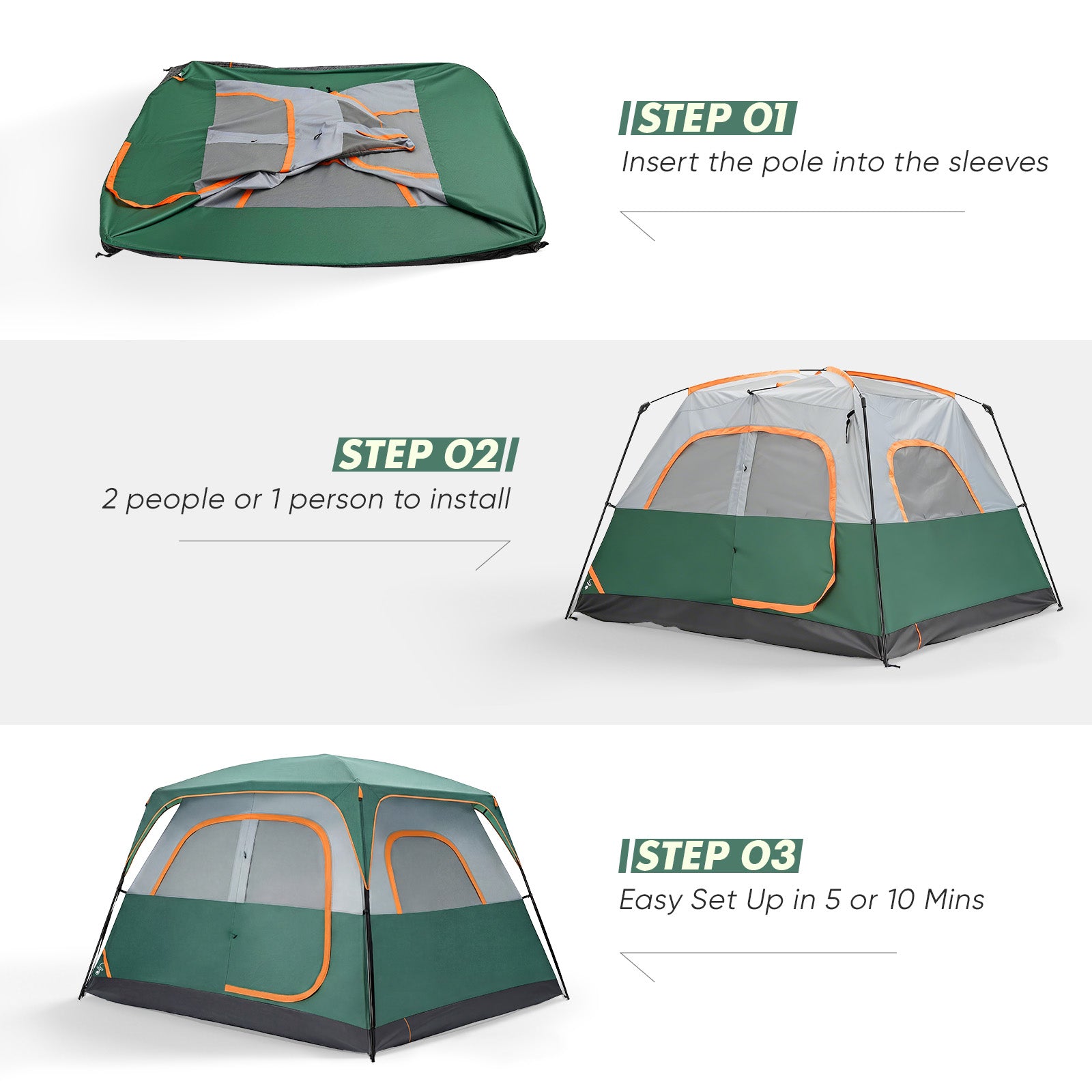 6-person Waterproof and Windproof Family Camping