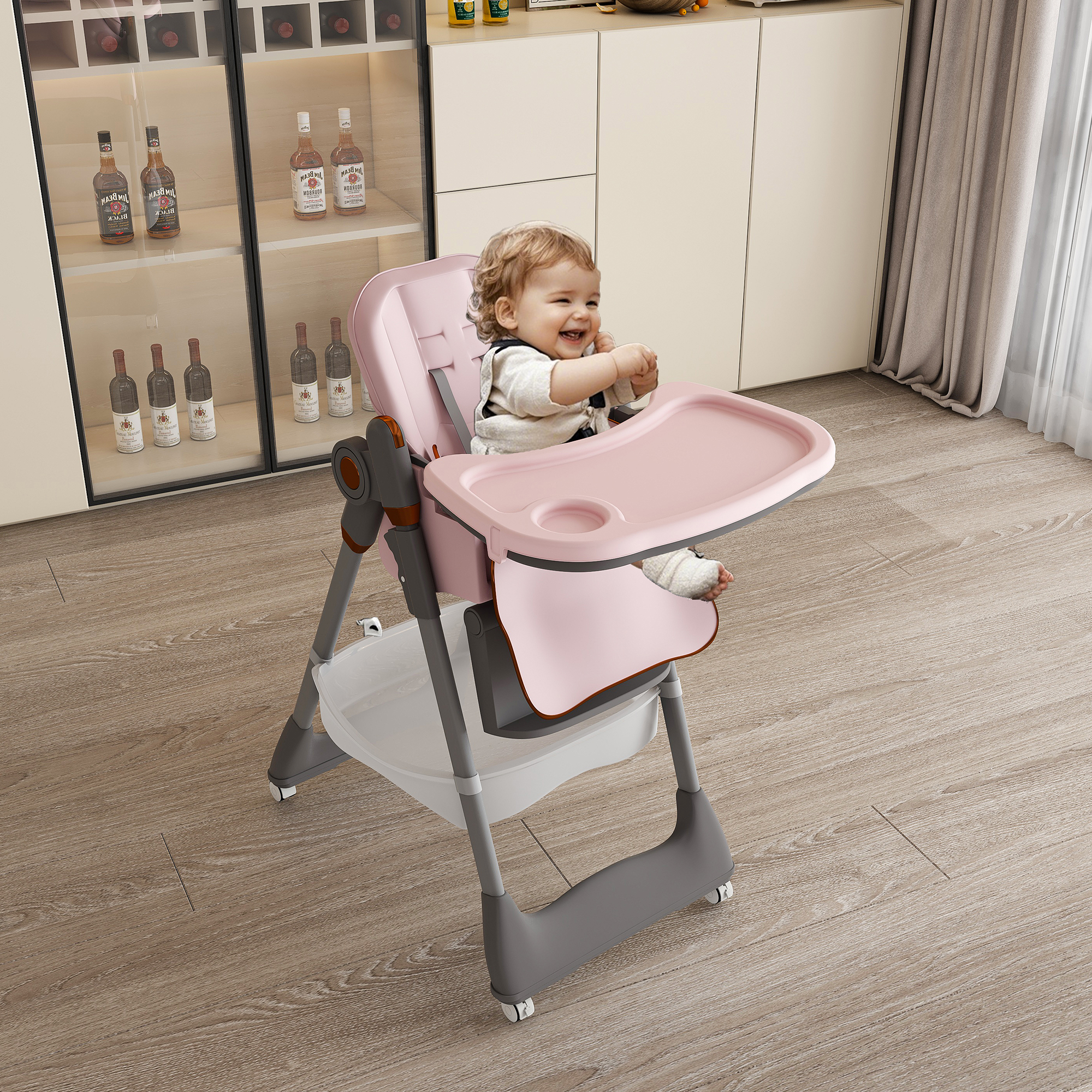 Adjustable Baby Highchair 0-6 Years with Safety