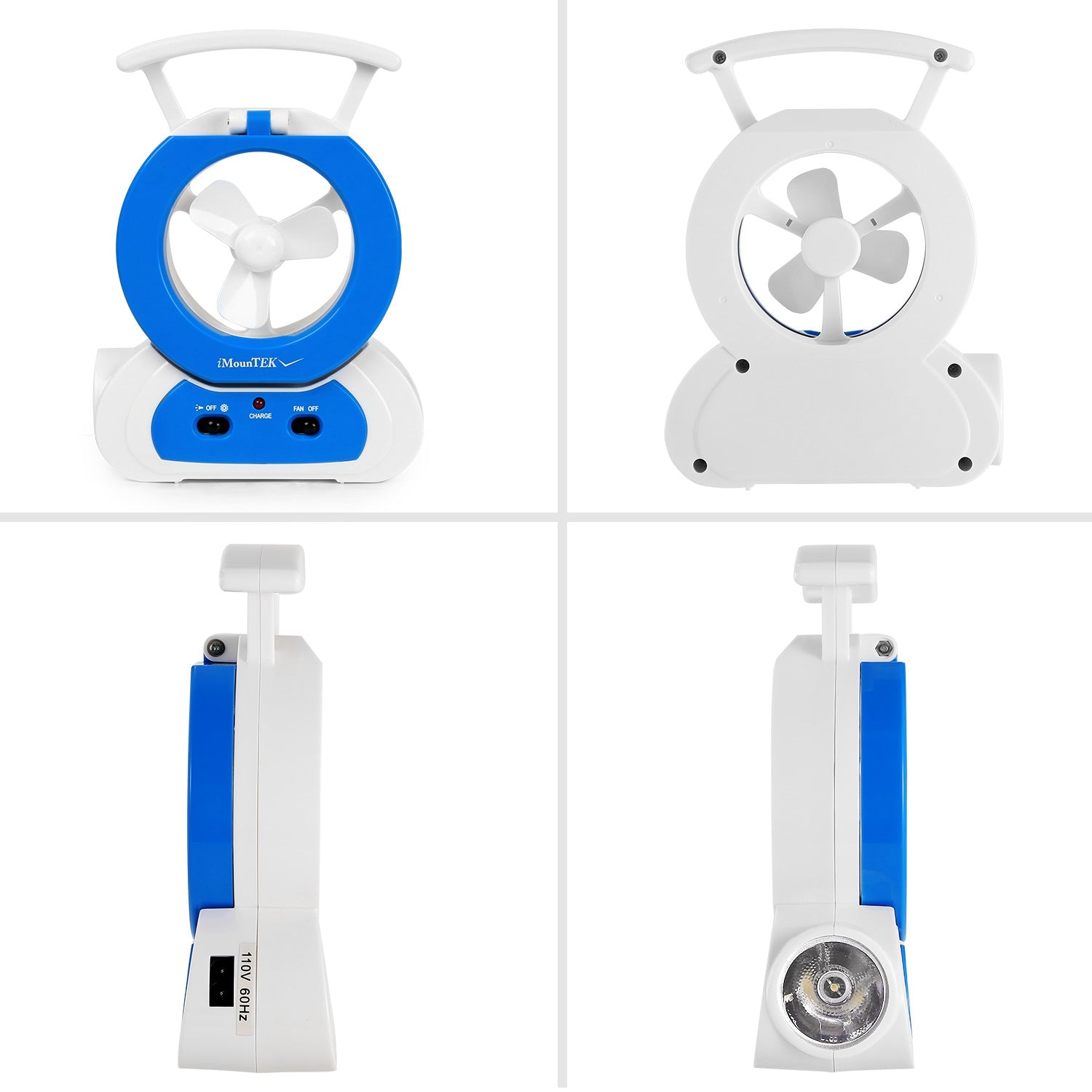 Desk Cooling Fan With 180Degree Adjustable LED Lamp