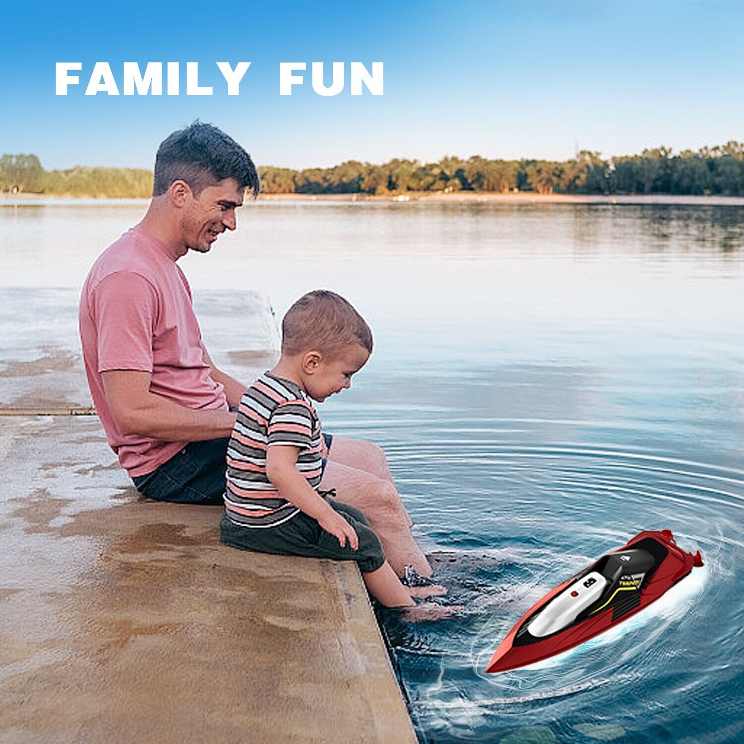 2.4 GHz 20- MPH Racing Boats For Kids