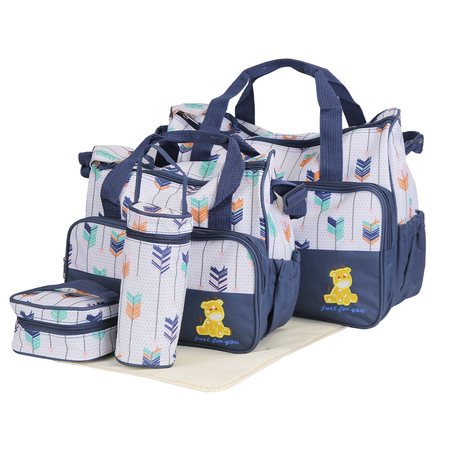 5Pcs Baby Nappy Diaper Bags