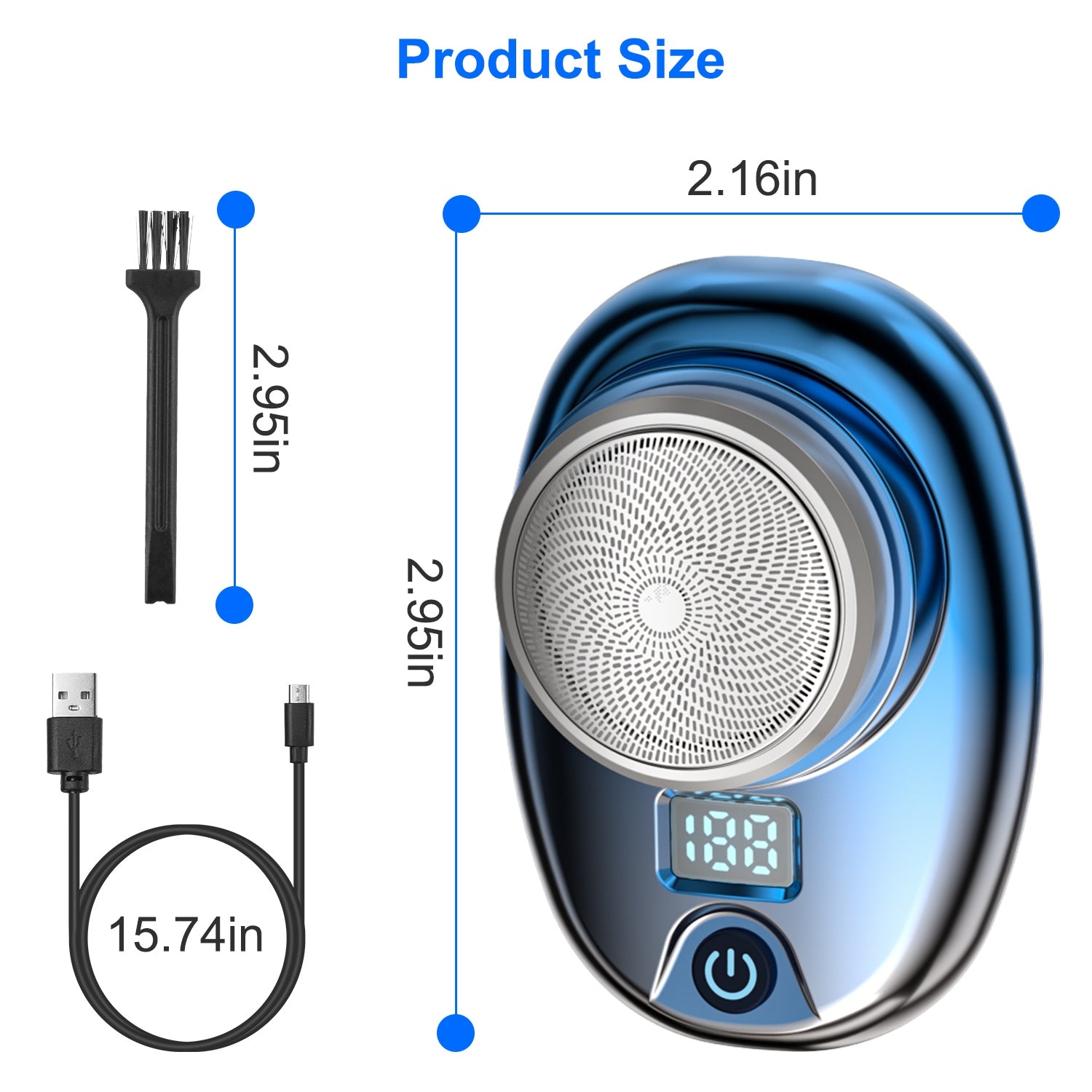 1Pc Portable Electric Shaver Razor for Men