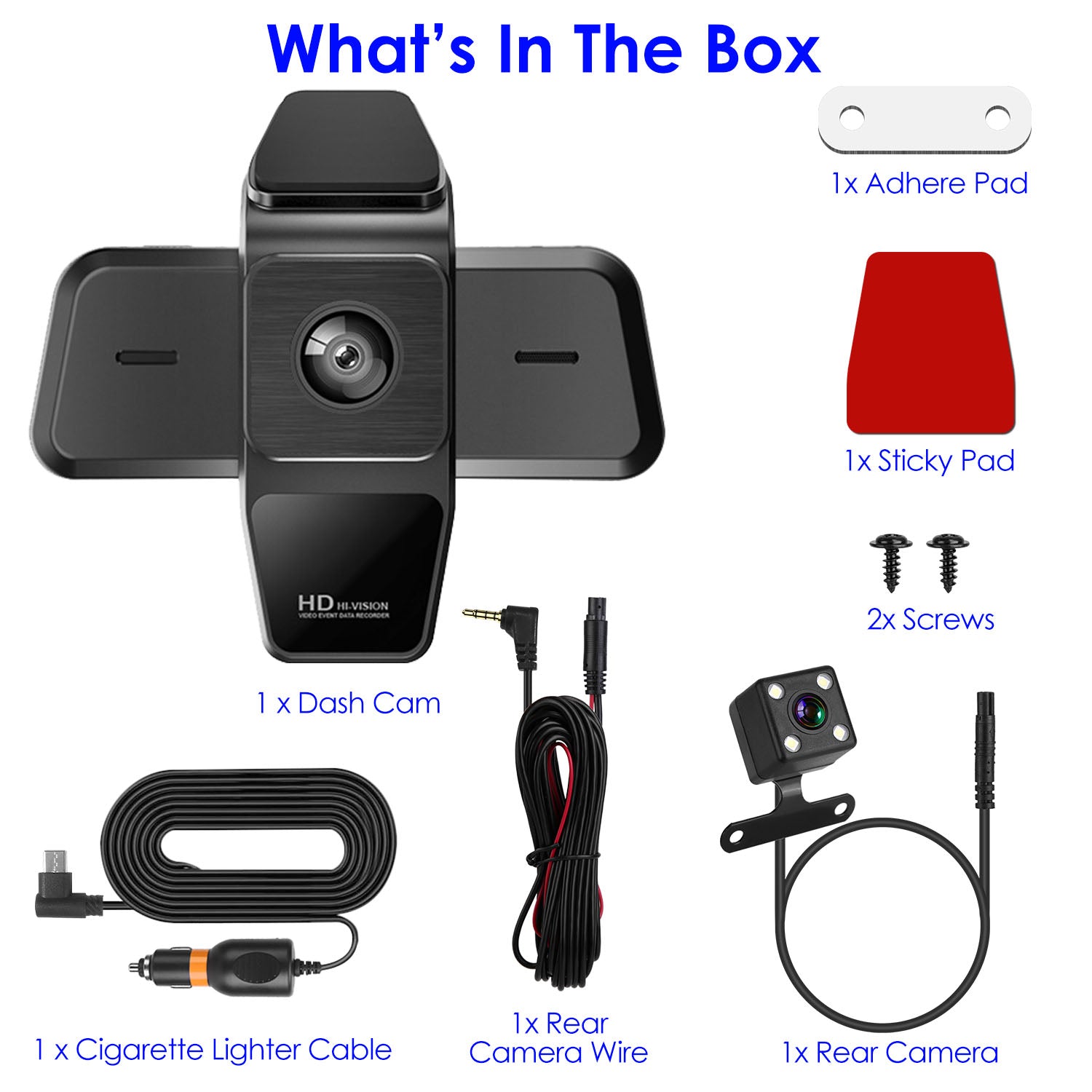 1080P FHD 3 Channel Wi-Fi Dash Cam