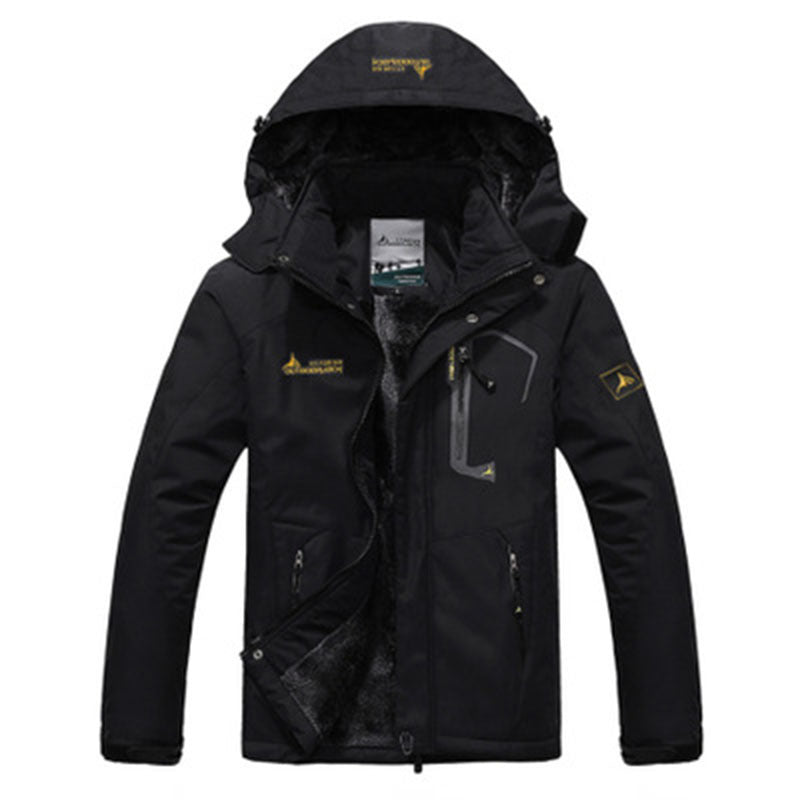 Couple outdoor hooded plus size