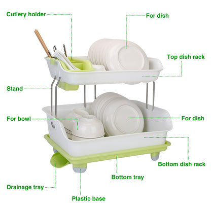 2-Tier Dish Drying Rack