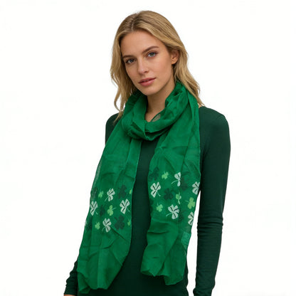 Olive Skinny Printed Scarf For Women and Men
