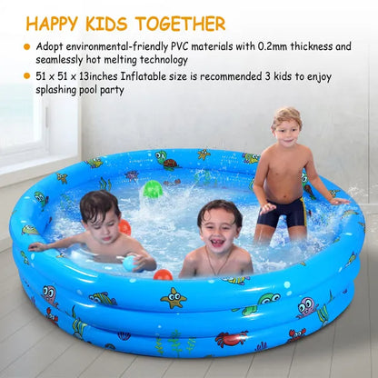 51x13In Inflatable Swimming Pool For 3 Kids