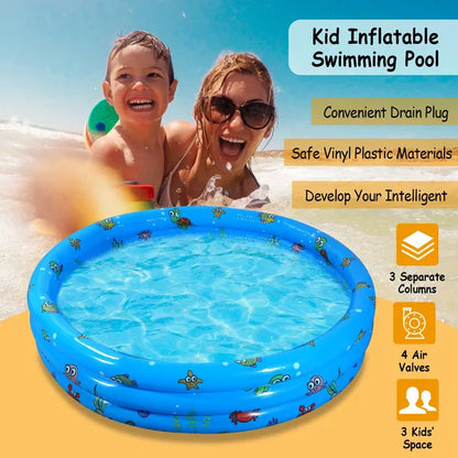 51x13In Inflatable Swimming Pool For 3 Kids