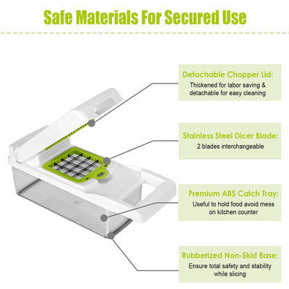 1Set 12 In 1 Vegetable Chopper With Container