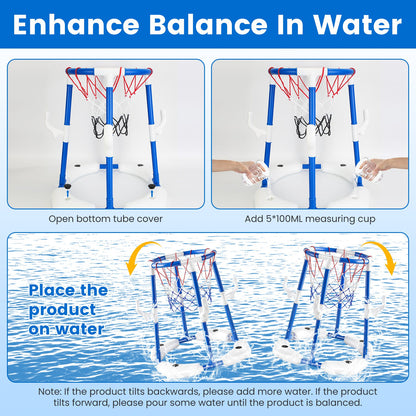 1Set Summer Pool Basketball Hoop Toy