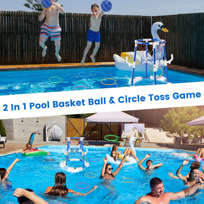 1Set Summer Pool Basketball Hoop Toy
