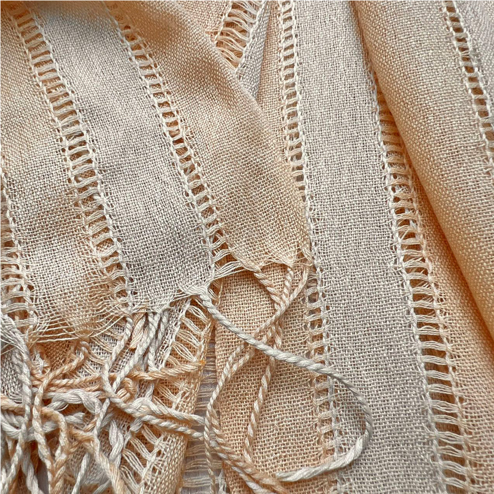 Classic Yarn Dyed Pattern Khaki Long Scarf