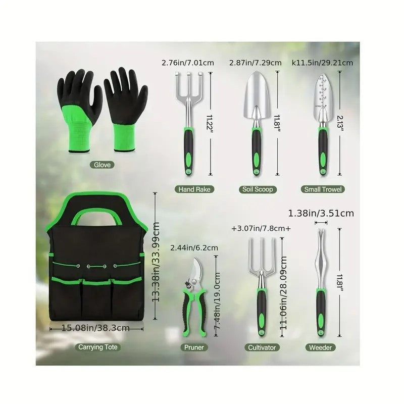 Garden Tools Set, 8 Piece Gardening Tools Set