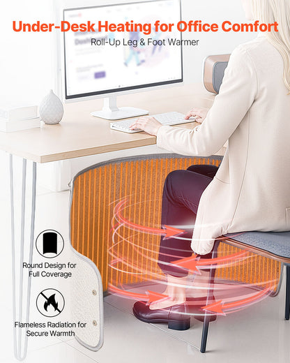 Under Desk Space Heater, Rollable Foot Warmer