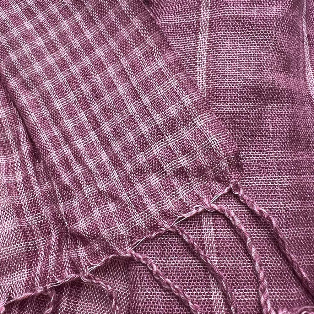 2pcs Bright Color Block Fuchsia Yarn-Dyed