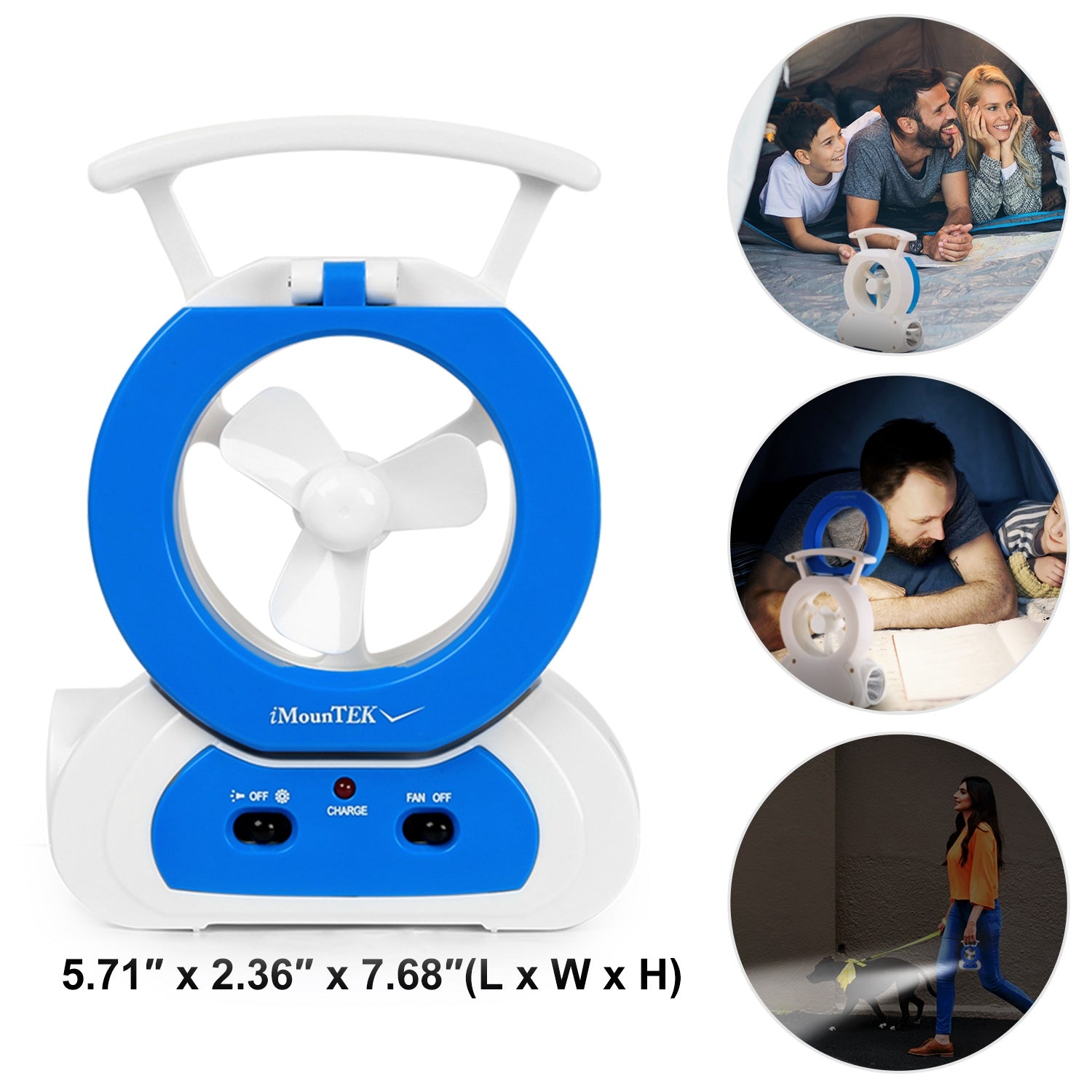 Desk Cooling Fan With 180Degree Adjustable LED Lamp