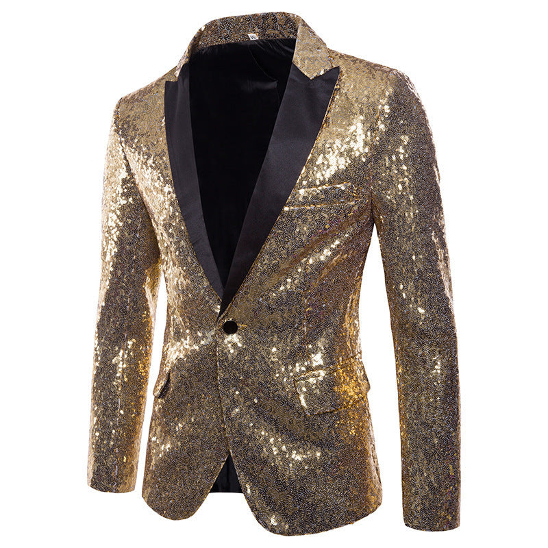 European And American Performance Dress Gold