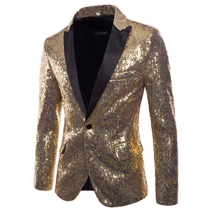 European And American Performance Dress Gold