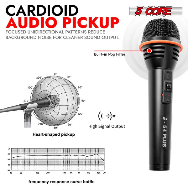 5Core Microphone Dynamic Mic Karaoke