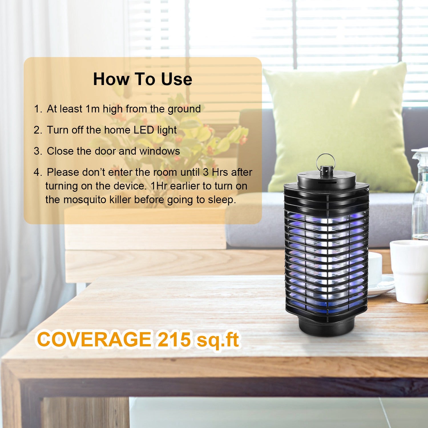1Pc Electric Bug Zapper UV Light Flying Zapper Insect Killer