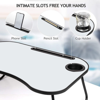 Portable Laptop Desk, Gray And White