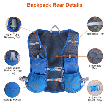 1Pc Sport Hydration Vest Running Backpack