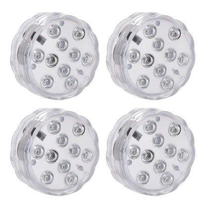 4Pcs Waterproof Underwater Color Changing Lamps with Remote