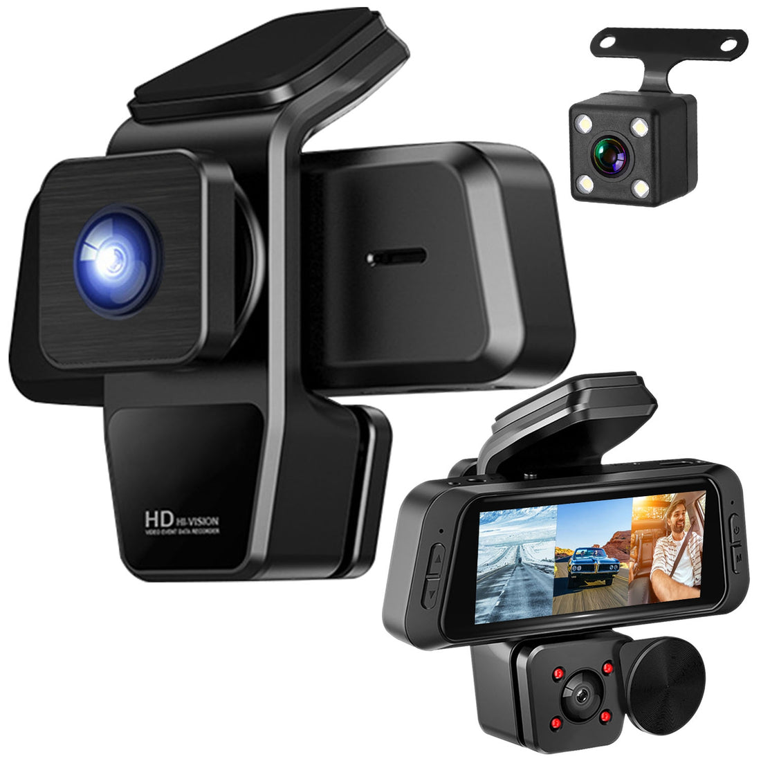 1080P FHD 3 Channel Wi-Fi Dash Cam