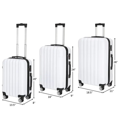 3-in-1 Multifunctional Large Capacity Traveling White Suitcase