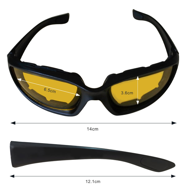 3 Pairs Motorcycle Sports Biker Riding Glasses