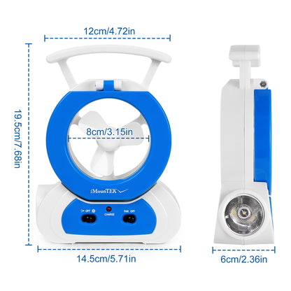 Desk Cooling Fan With 180Degree Adjustable LED Lamp