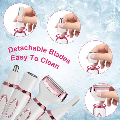 4 In 1 Electric Razor for Women Painless