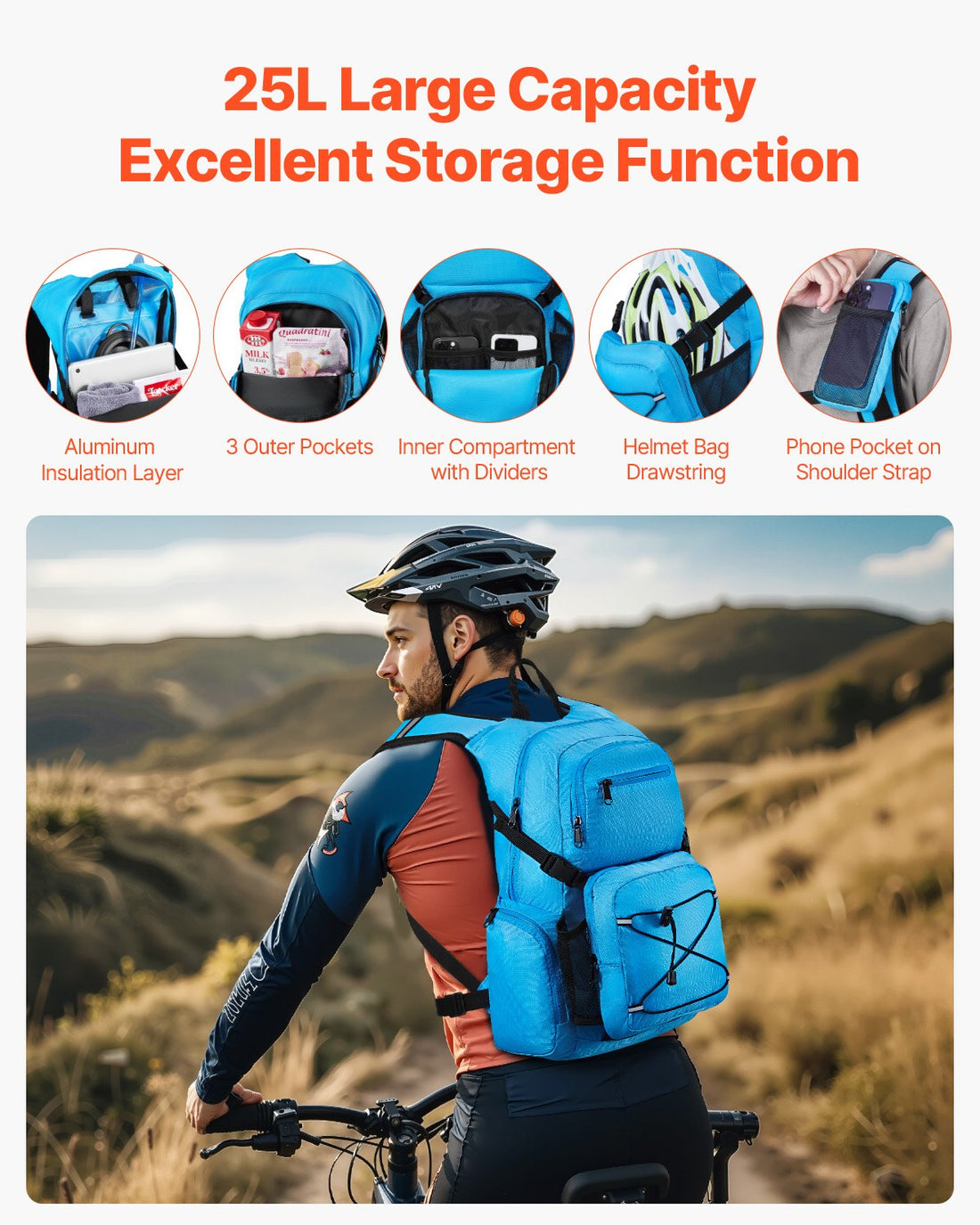 25L Insulated Hydration Pack Backpack