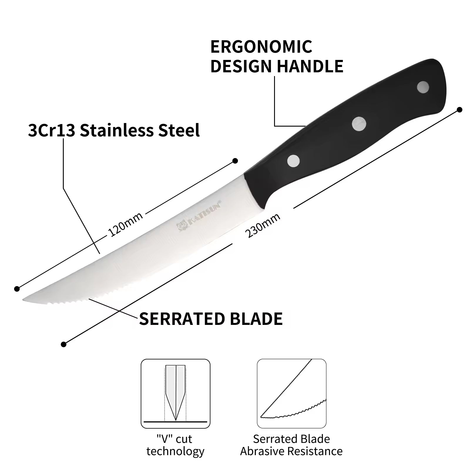 8-Piece 4.5-Inch Steak Knife Set