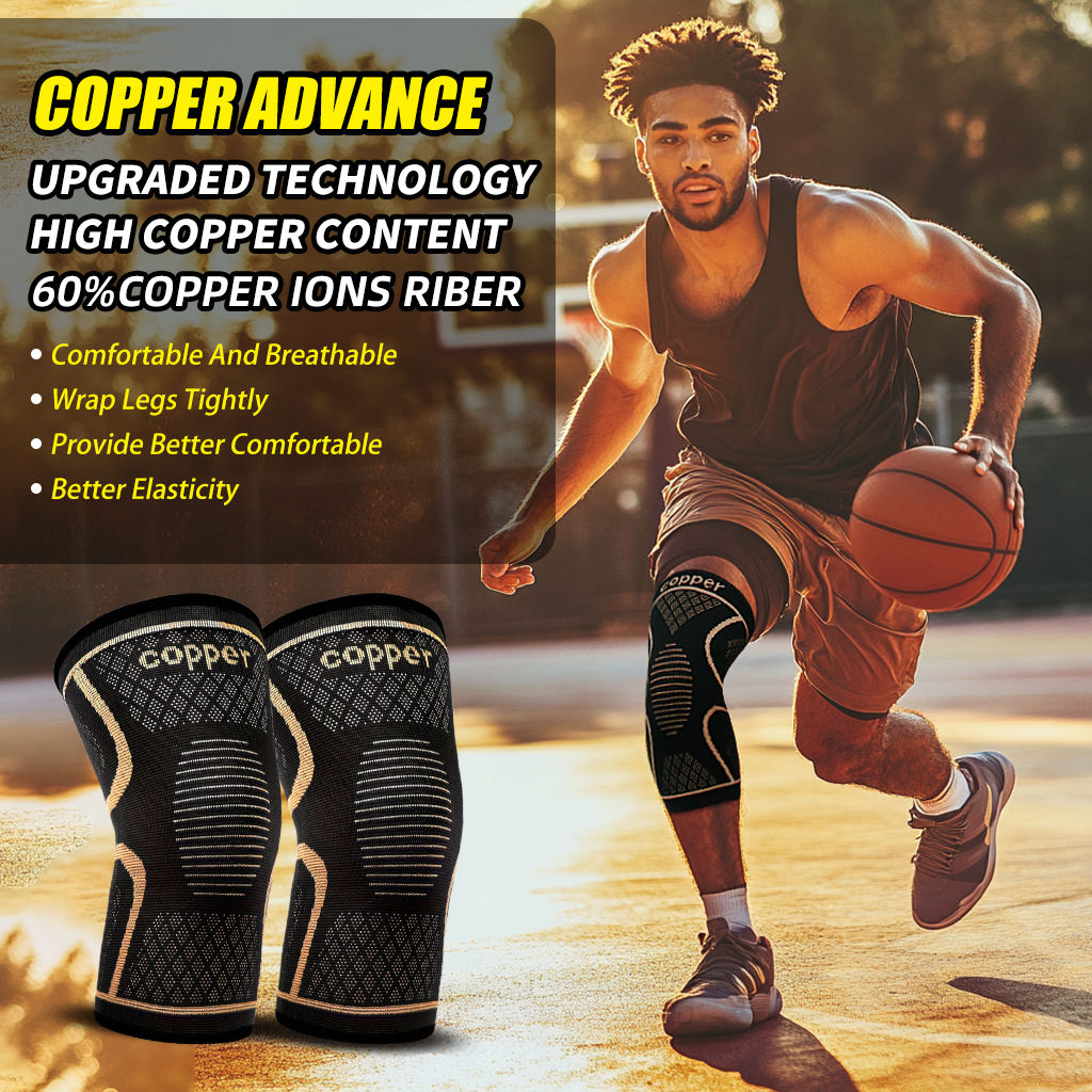 1 Pair Copper Knee Pads Ultimate for Men &amp; Women